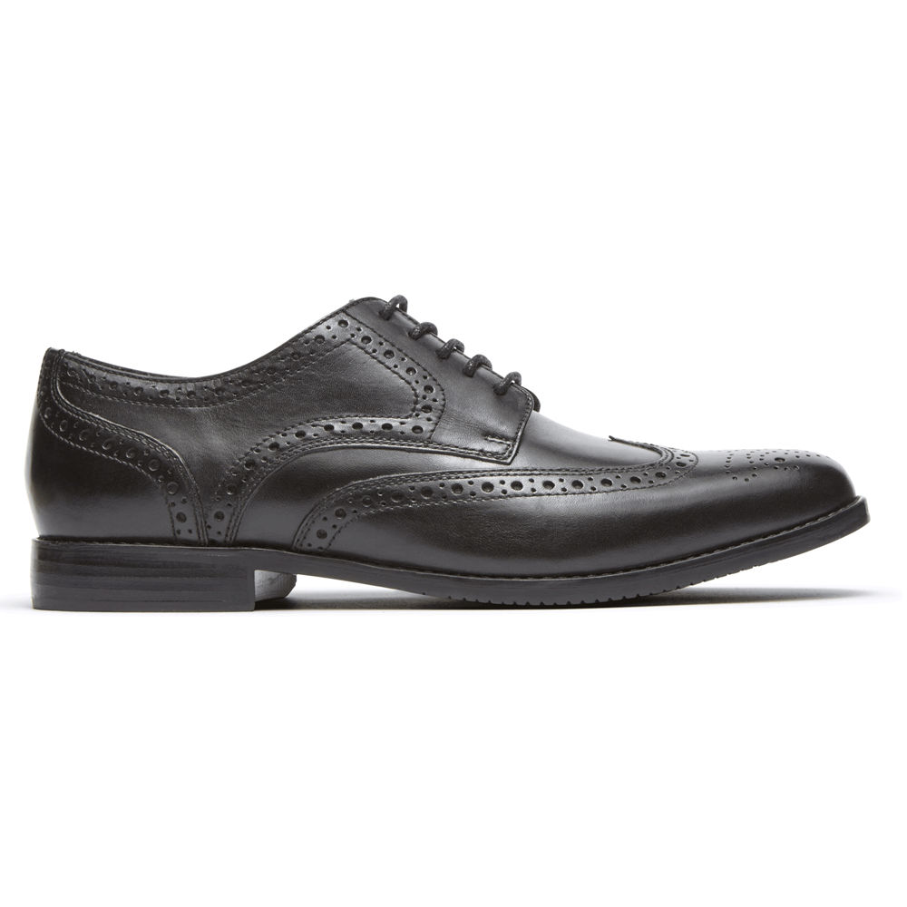 Rockport Mens Lace Up Black - Style Purpose Wingtip - UK 318-GLVOTM